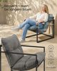 SONGMICS Balkonmöbel Set, 3-teilig, Garten Sitzgruppe mit 2 Stühlen und 1 Tisch, Stahlrahmen, Kissen, für Garten, grau Bild 3