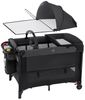 COSTWAY Beistellbett, 5in1 Reisebett, mit Matratze, Tragetasche, Rollen, höhenverstellbar Bild 2