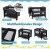 COSTWAY Beistellbett, 5in1 Reisebett, mit Matratze, Tragetasche, Rollen, höhenverstellbar Bild 3