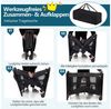 COSTWAY Beistellbett, 5in1 Reisebett, mit Matratze, Tragetasche, Rollen, höhenverstellbar Bild 4