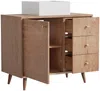 Vente-unique - ZARENO Waschbeckenmöbel Holz, Platte Beige - B 50 cm x H 80,5 cm x L 93 cm Bild 4