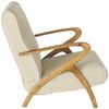 Signature 'JEAN' Sessel aus massiver Eiche mit Leinensitz - L66 cm - Beige Bild 3