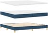 vidaXL Boxspringbett mit Kissen mit Kopfteil Blau 200 x 200 cm Stoff 3339027 Bild 5