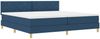 vidaXL Boxspringbett mit Kissen mit Kopfteil Blau 200 x 200 cm Stoff 3339027 Bild 4