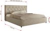 Polsterbett mit Bettkasten LARINO CLASSIC 140 x 200 cm Lattenrost und Gasdruckfedern, stabiles Bettgestell, modernes Design Pocket Matratze - Dunkelbeige Strukture - VIRE LUX Bild 4