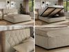 Polsterbett mit Bettkasten LARINO CLASSIC 140 x 200 cm Lattenrost und Gasdruckfedern, stabiles Bettgestell, modernes Design Pocket Matratze - Dunkelbeige Strukture - VIRE LUX Bild 2