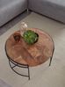 Couchtisch 62 x 40 x 62 cm Sofatisch Akazie Massivholz / Metall Bild 4