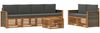 vidaXL Outdoor-Sofagarnitur mit Kissen 7 pcs Natur und Anthrazit 3384048 Bild 2
