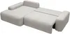 Vente-unique - DAVISO Sofa Stoff Grau - B 162 cm x H 87 cm x L 264 cm Bild 4
