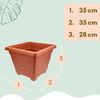 GarPet Pflanzkübel 2x Pflanzkübel Rechteckig Blumen Kübel Pflanz Topf 35 cm Terrakotta Bild 2