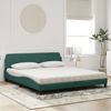 vidaXL Bett mit Matratze "Dover" Dunkelgrün 180x200 cm Samt 3208454 Bild 3