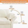 Merax Ecksofa aus Chenille, Modulares Sofa mit verstellbaren Armlehnen, für 4-6 Personen 1 Teile, U-/L-förmiges Sofa mit 2 Hockern, 4 Kissen & 2 Kopfstützen, wandelbar Bild 4
