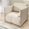 Wohnero24 Design Schlafsessel NESSA 1 - Komfortbett 80 x 195 cm - mit Bettkasten - Creme Bild 2