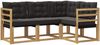 vidaXL Outdoor-Sofagarnitur mit Kissen 4 pcs Weiß und Schwarz 3389418 Bild 2