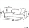Sofa 3-Sitzer SVANEK Stoff Hellbraun Bild 2