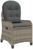 vidaXL Liegestuhl mit Kissen Grau 56 x 66 x 95 cm Poly-Rattan 42003419 Bild 2