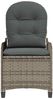 vidaXL Liegestuhl mit Kissen Grau 56 x 66 x 95 cm Poly-Rattan 42003419 Bild 5