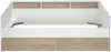 Vente-unique - PAULETTE Bett Holz, Platte BeigeWeiß - B 112,7 cm x H 81,7 cm x L 203 cm Bild 5