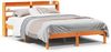 vidaXL Bettgestell mit Kopfteil ohne Matratze Wachsbraun 140x200 cm 3306559 Bild 2