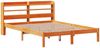 vidaXL Bettgestell mit Kopfteil ohne Matratze Wachsbraun 140x200 cm 3306559 Bild 3