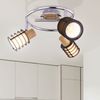 RGB LED Deckenleuchte, Holz, Glas, Spots verstellbar, 25 cm Bild 2