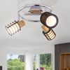 RGB LED Deckenleuchte, Holz, Glas, Spots verstellbar, 25 cm Bild 3