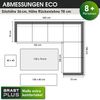 BRAST Gartenmöbel Set Eco Schwarz/Blau bis zu 9 Personen inkl. extra Dicke Kissen Outdoor Loungemöbel Sitzgruppe Essgruppe Garnitur Bild 3