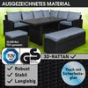 BRAST Gartenmöbel Set Eco Schwarz/Blau bis zu 9 Personen inkl. extra Dicke Kissen Outdoor Loungemöbel Sitzgruppe Essgruppe Garnitur Bild 2