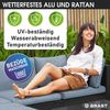 BRAST Gartenmöbel Set Eco Schwarz/Blau bis zu 9 Personen inkl. extra Dicke Kissen Outdoor Loungemöbel Sitzgruppe Essgruppe Garnitur Bild 5