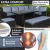 BRAST Gartenmöbel Set Eco Schwarz/Blau bis zu 9 Personen inkl. extra Dicke Kissen Outdoor Loungemöbel Sitzgruppe Essgruppe Garnitur Bild 4
