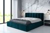Polsterbett IGI 140x200 mit Matratze, Bettkasten und Lattenrost. Farbe: Pfau 36 Bild 2