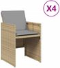 vidaXL Gartenstühle mit Kissen 4 Stk. Beigemischung Poly Rattan 4007441 Bild 2
