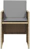 vidaXL Gartenstühle mit Kissen 4 Stk. Beigemischung Poly Rattan 4007441 Bild 5
