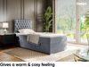 MEBLINI Boxspringbett DALIA 80x200 cm mit Bettkasten - H3/Grau Samt Gepolstert Einzelbett mit Topper & Taschenfederkern-Matratze - 80x200 Rechts Bild 4
