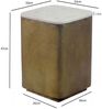 FINEBUY Beistelltisch FB116596 Sofatisch Marmor Wohnzimmertisch 33cm Couchtisch Handmade (Eleganter Tisch in antiker Goldoptik), Massive Platte aus edlem weißem Marmor Bild 3