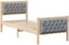 vidaXL Bettrahmen Hellgrau 75 x 190 cm Massives Kiefernholz 878439 Bild 2