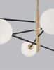 Nova Luce 9143308 VITRA Pendelleuchte 8-flammig Gold Weiss Schwarz G9 Bild 4