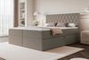 Selsey 'Carenzo' Boxspringbett mit Bonellmatratze, Topper, Chenille, hellbraun, 140x200 cm Bild 2