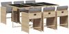 vidaXL 7-tlg. Garten-Essgruppe mit Kissen Beigemischung Poly Rattan 3211092 Bild 2