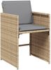 vidaXL 7-tlg. Garten-Essgruppe mit Kissen Beigemischung Poly Rattan 3211092 Bild 5