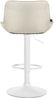 Barhocker RAGAD - Stoff Creme 49x51x85 cm Weiß | Barstuhl Höhenverstellbar Mit Lehne Drehbar Tresenhocker Tresenstuhl Kneipenhocker Kneipenstuhl Bild 5