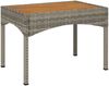 vidaXL Garten-Relaxstühle 2 Stk. mit Tisch Grau Poly Rattan 319909 Bild 3