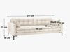 Micadoni Sofa Mamaia 4-Sitzer Boucle Baloo Dunkel-Olivgrün schwarze Beine Bild 2