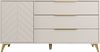 Mirjan24 'Xylix' Kommode mit Drehtür und 3 Schubladen, Holz sandbeige, 154 x 80 x 40 cm Bild 4