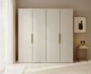 Selsey 'Frame' Kleiderschrank 4-türig mit 2 Kleiderstangen, greige 200 x 200 x 57 cm Bild 2