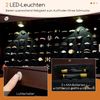 2 in 1 Spiegelschrank mit LED-Beleuchtung & Ganzkörperspiegel Abschließbarer Schmuckschrank Braun Bild 3