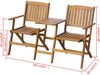vidaXL Gartenbank Klappbar mit Teetisch 140 cm Massivholz Akazie 42654 Bild 4