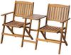 vidaXL Gartenbank Klappbar mit Teetisch 140 cm Massivholz Akazie 42654 Bild 1