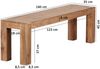 Sitzbank MUMBAI 140cm Akazie Massivholz Landhausstil Bild 5