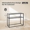 osoltus Cube Industrial Konsolentisch Beistelltisch Metall schwarz 80 x 25 x 80 cm Bild 3